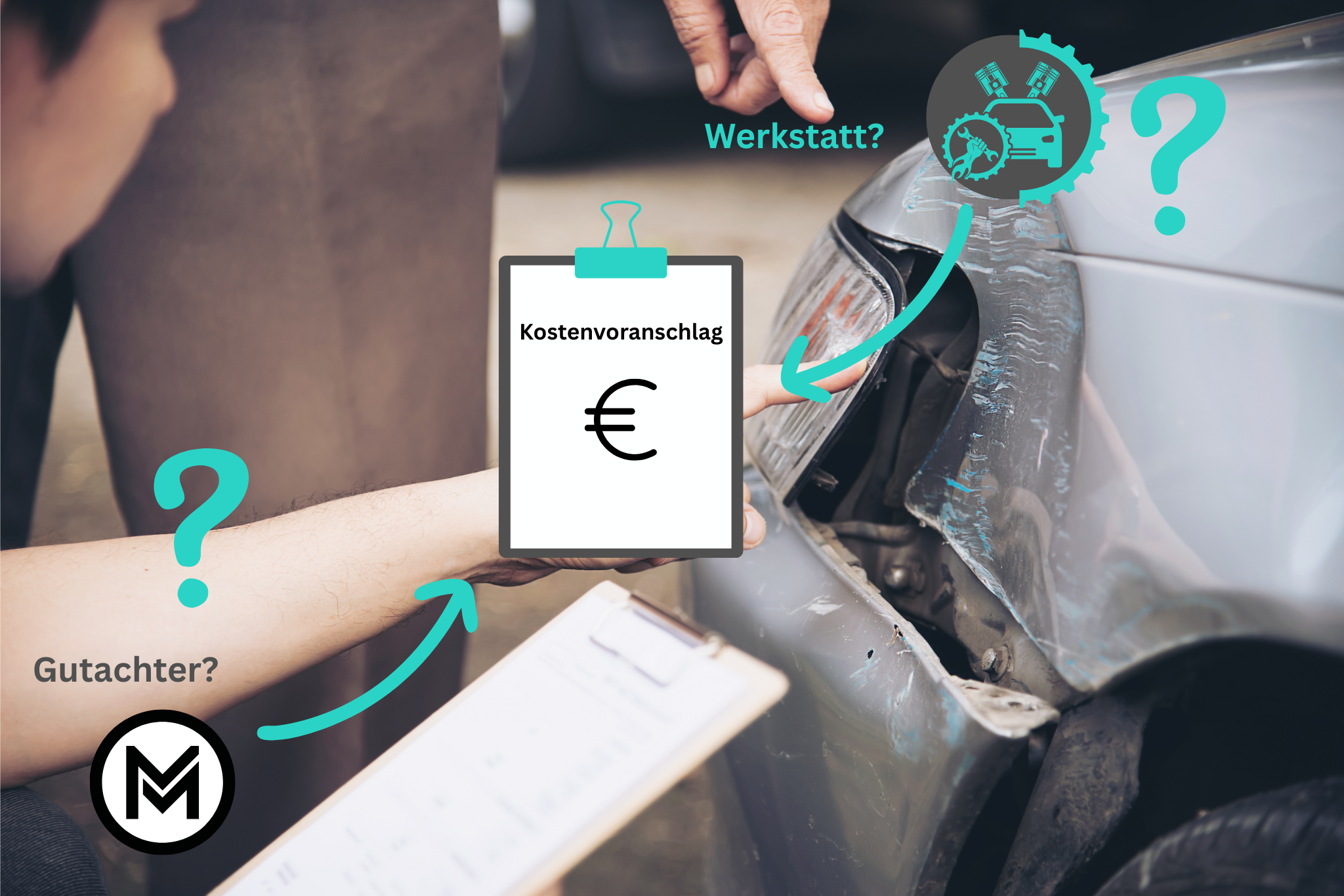 Kfz-Gutachter erstellt Kostenvoranschlag im Vergleich zur Werkstatt